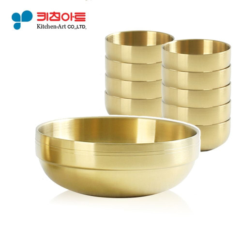 키친아트 금상첨화 티타늄 이중 국대접 12cm 10개