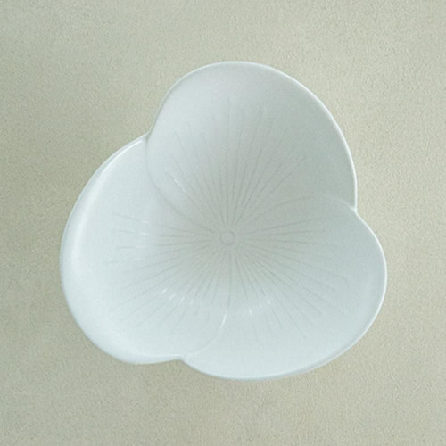 이천도자기 흰여울 꽃잎볼 접시 21cm 식기 그릇