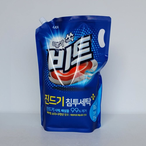 라이온 액체비트 2.7L 리필형 파우치 (일반/드럼겸용)