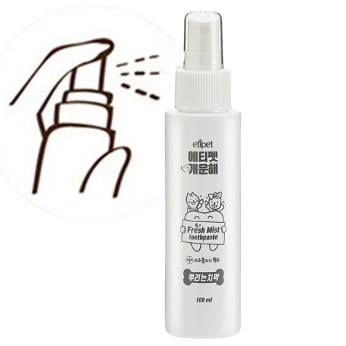 강아지 뿌리는 미스트 치약 100ml 1P 허브 치석관리