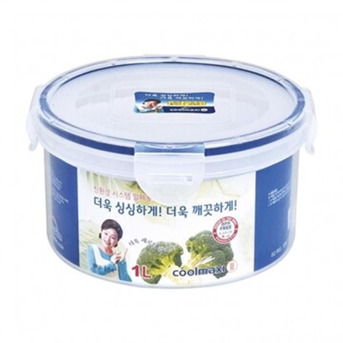 원형 11호 공간활용 위생 밀폐용기 1L 플라스틱통