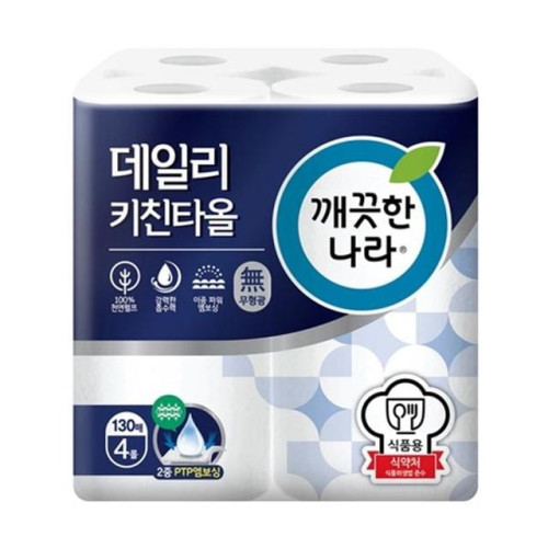 깨끗한나라 키친타올(130매X4롤 대한펄프)