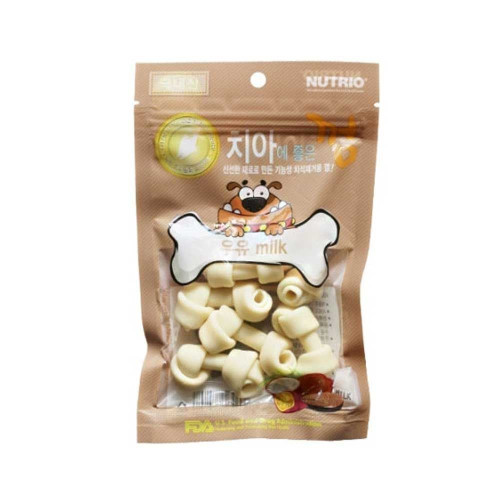 뉴트리오 국내산 치아에 좋은 강아지껌 우유 80gX10개