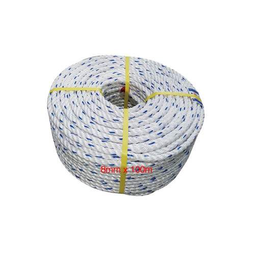 PP 안전로프 빨래줄 밧줄 등산 8mm x 100m 3.1kg