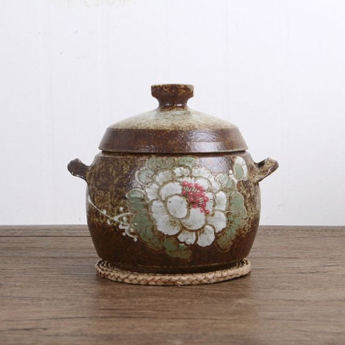 3~4kg 잡곡보관용기 잡곡보관함 모란 쌀보관함 뚜껑