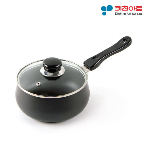 키친아트 쥬노 블랙 경질냄비 편수 18cm 국냄비 찌개