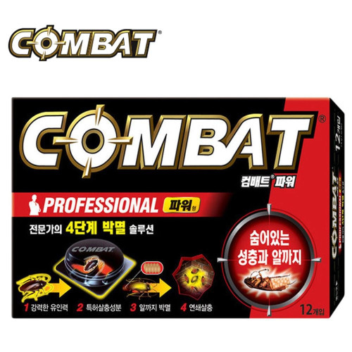 컴배트 베이트 프로 파워 바퀴벌레 잡이용 12개입