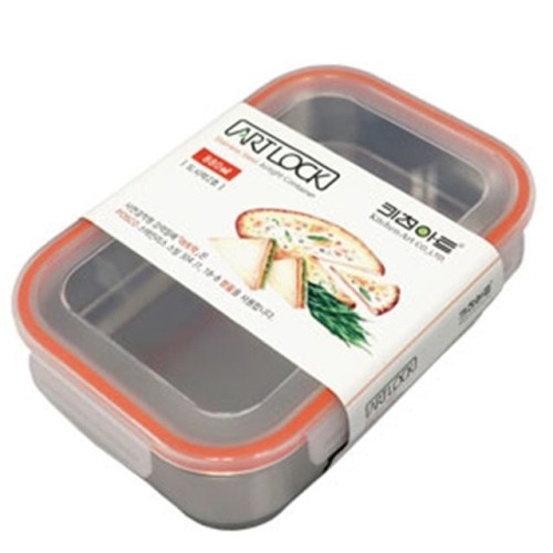 키친아트 스텐 밀폐용기 도시락 2호 880ml