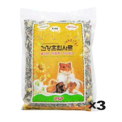 건강 혼합사료 600g X3 햄스터 다람쥐 기니피그 영양