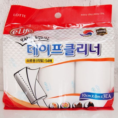 의류용 테이프크리너 리필 10cmx8M 3P 1개 돌돌이