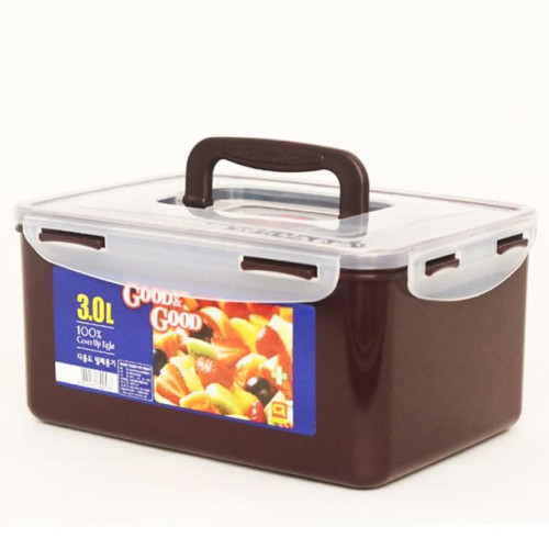 밀폐용기 3L(쵸코_핸디형) 1개 김치통 냉장고밀폐용