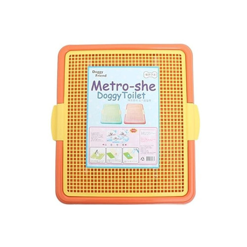 도기프렌드 메트로쉬 도기토일렛 오렌지 강아지 배변판 배변훈련 위생 배변유도