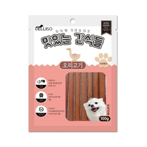 델리소 오리져키 100g 강아지 애견 개 껌 고기 간식
