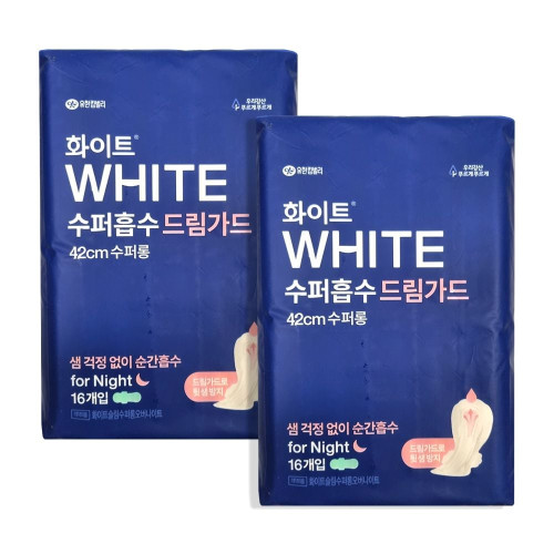 (1+1)화이트 수퍼롱 오버나이트42cm (16개입X2개)