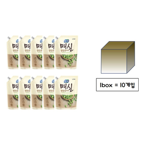 참그린 주방세제 매실1kg 리필용 1box(10입)