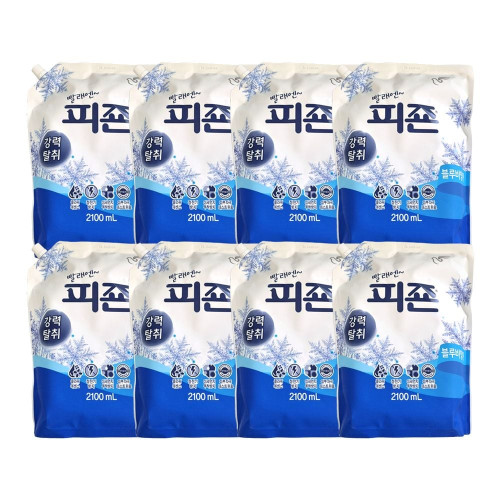 피죤 블루비앙카 리필용 2100ml 8입 -1박스