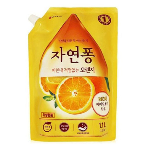 리필형 1.1L 주방세제 오렌지향주방세제 1.1L리필세제 자연퐁