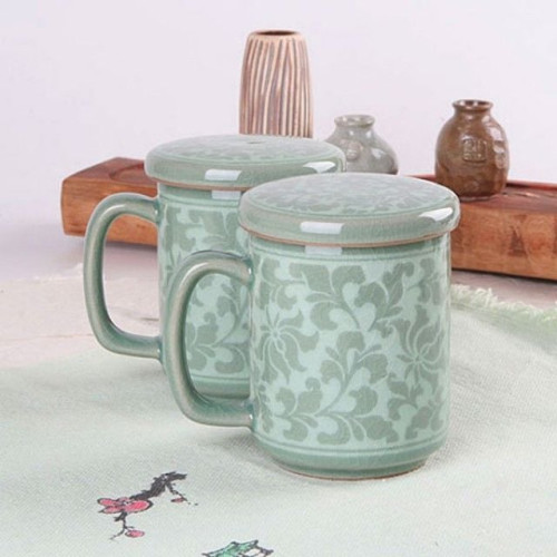청자 백당초 머그다기세트 (2인구성) 300ml