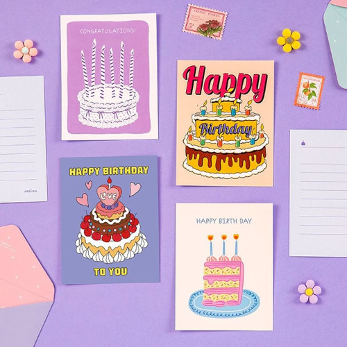 생일 축하 벌스데이 메시지 카드 11종 1세트 초대장