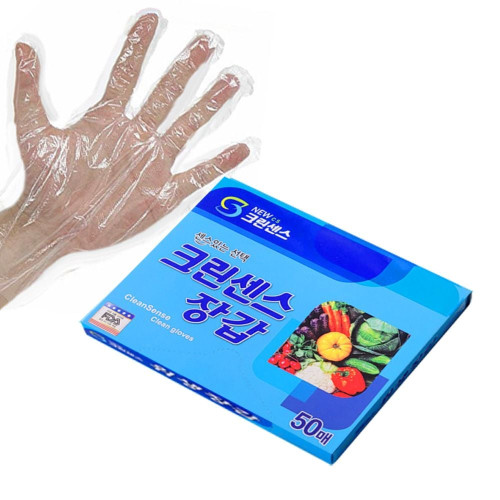 B크린센스 위생장갑 일회용 비닐장갑 50매