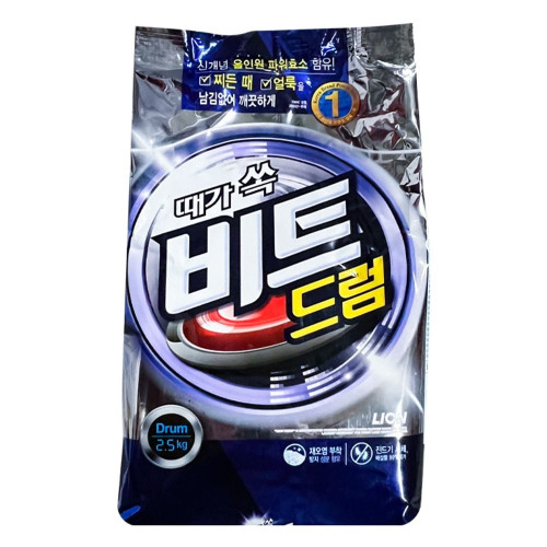 라이온 비트 드럼 세탁세제 2.5kg 리필
