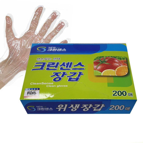크린센스 위생장갑 일회용 비닐장갑 200매