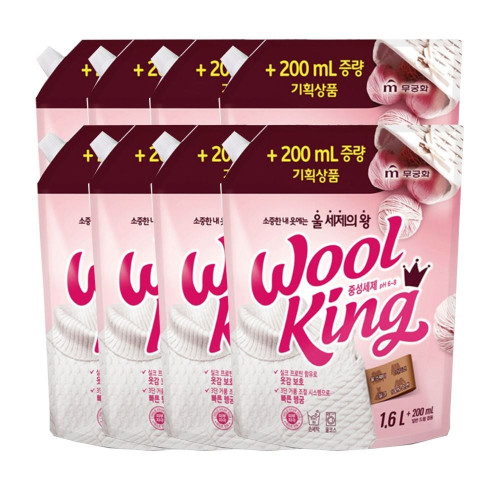 무궁화 울킹 울샴푸 중성세제 1.8L x 8개