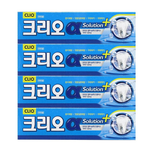 크리오 알파솔루션플러스 치약 120g 4입