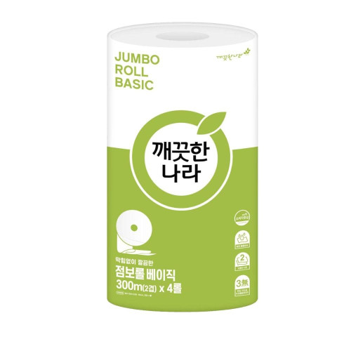 점보롤티슈 2겹 베이직 관공서 병원 95x300m 4롤1백
