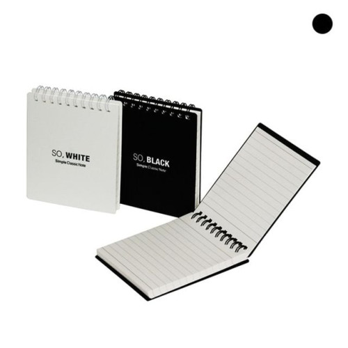 데이스토리 PP사각수첩 블랙 92x105